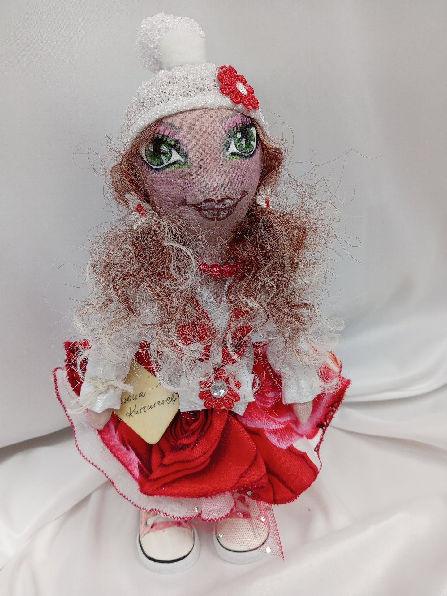 Handmade doll, painted face