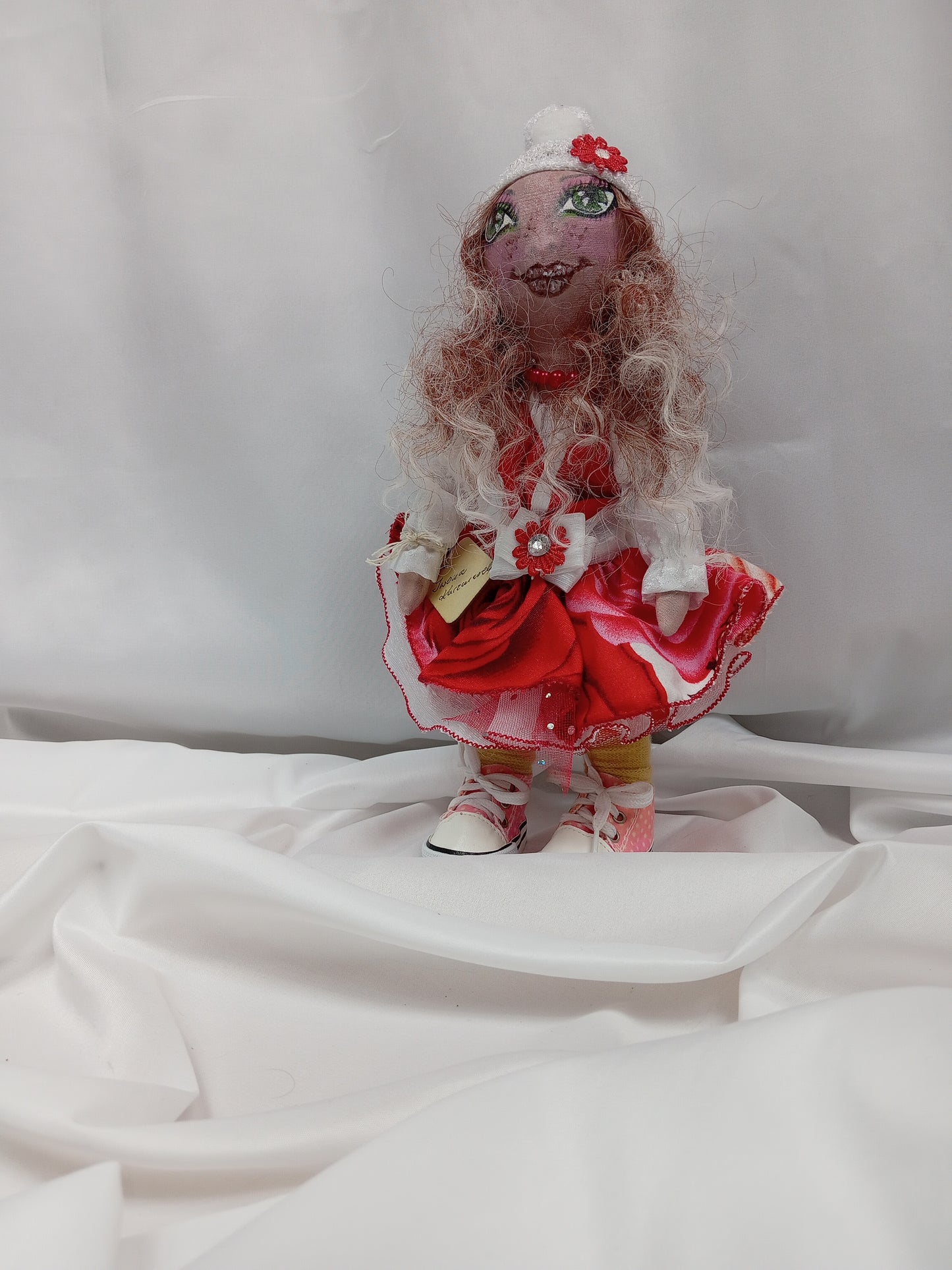 Handmade doll, painted face