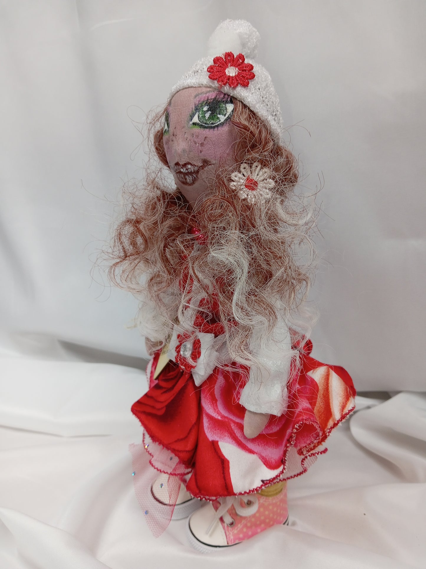 Handmade doll, painted face